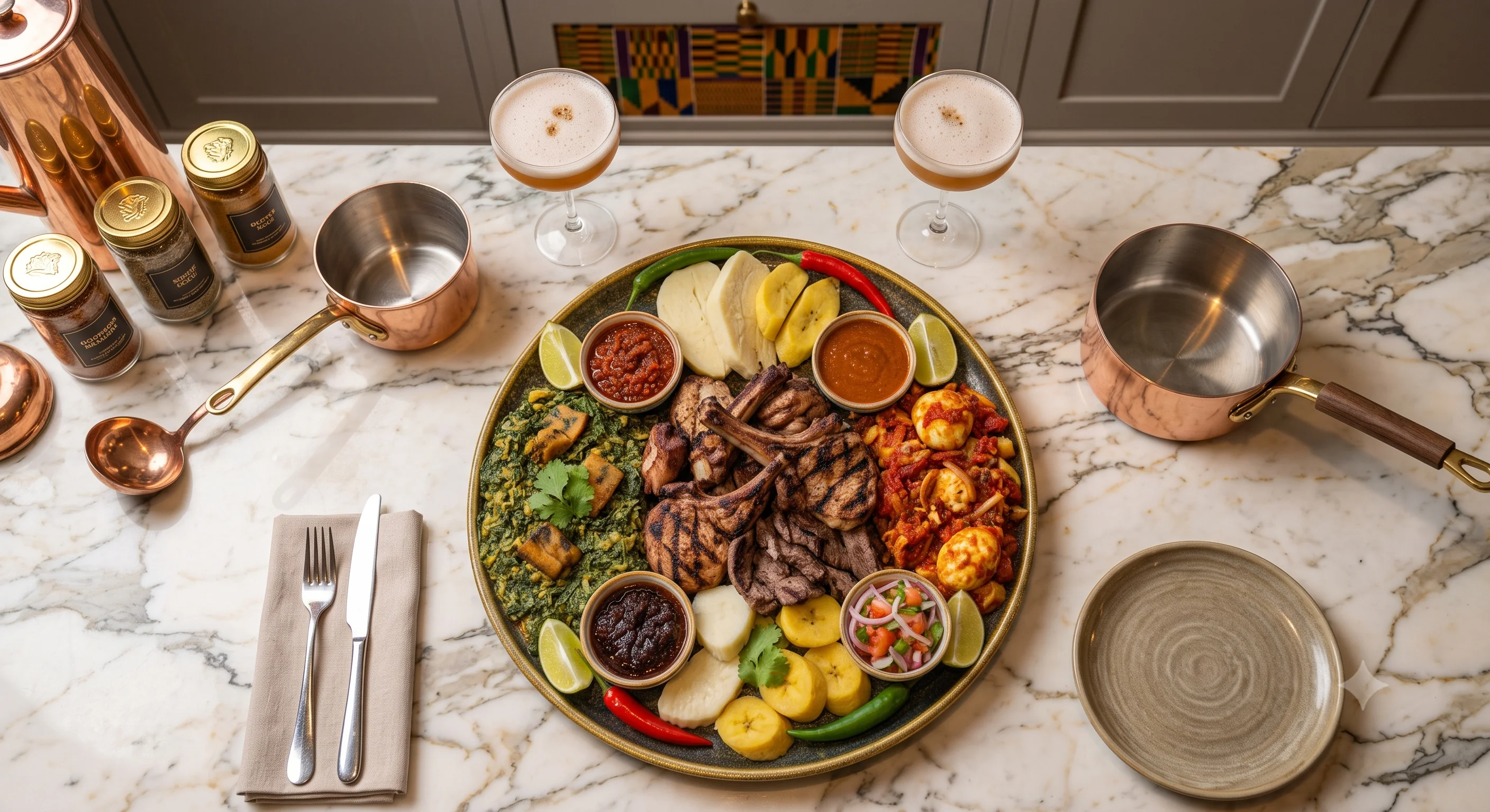 African Heritage Tray for Two